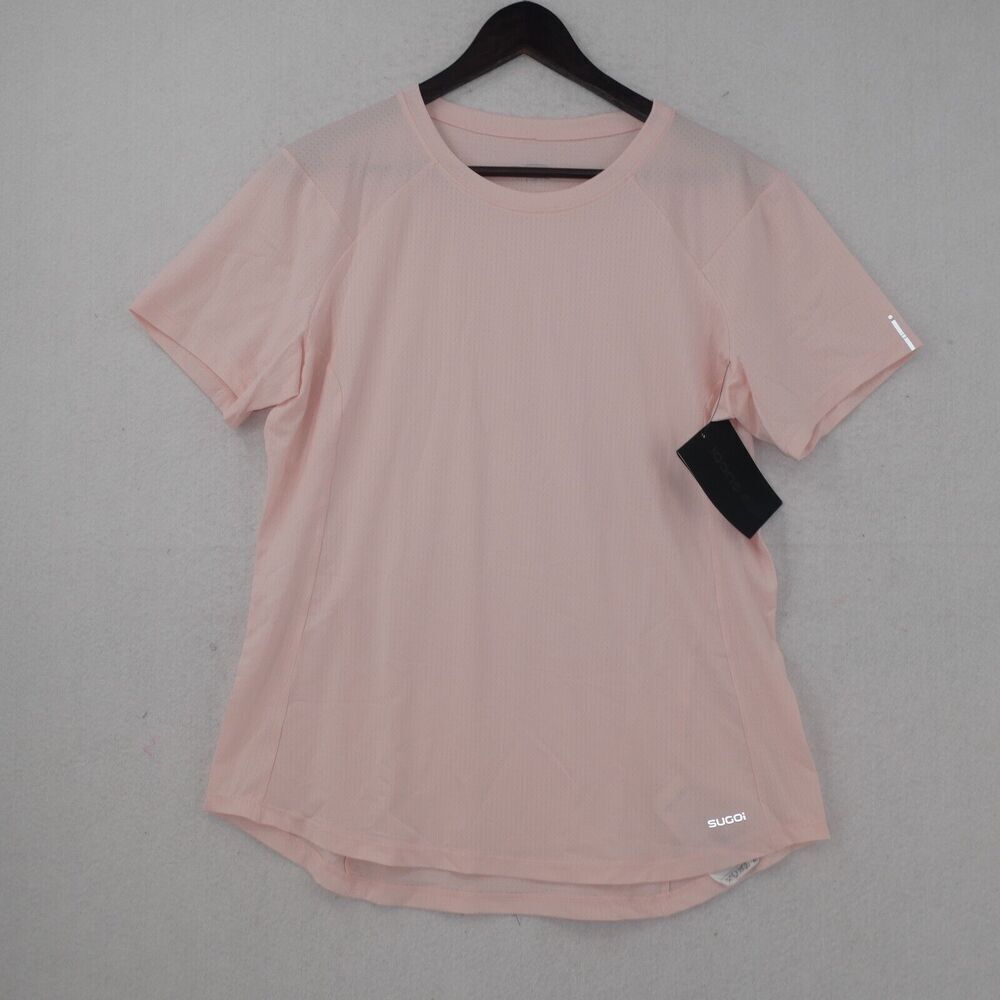 NEW Sugoi Women's Large Prism Short Sleeve Shirt Wicking Light Weight Pink - Picture 2 of 8